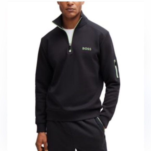 NWT Hugo Boss grey quarter zip sweatshirt size XXXL - Picture 11 of 11